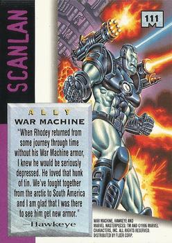 1995 Fleer Marvel Masterpieces #111 War Machine Back