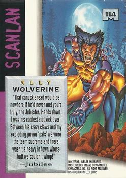 1995 Fleer Marvel Masterpieces #114 Wolverine Back