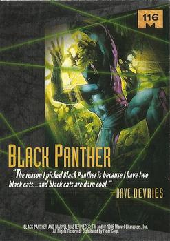 1995 Fleer Marvel Masterpieces #116 Black Panther Back