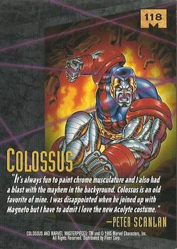 1995 Fleer Marvel Masterpieces #118 Colossus Back
