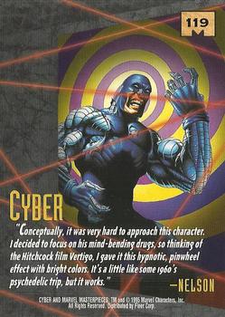 1995 Fleer Marvel Masterpieces #119 Cyber Back
