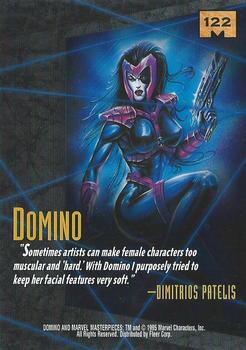 1995 Fleer Marvel Masterpieces #122 Domino Back