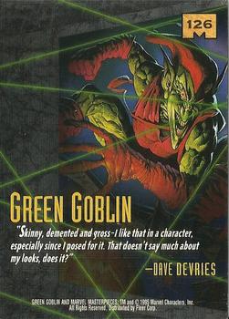 1995 Fleer Marvel Masterpieces #126 Green Goblin Back
