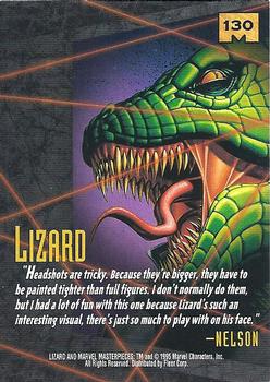 1995 Fleer Marvel Masterpieces #130 Lizard Back