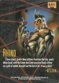 1995 Fleer Marvel Masterpieces #141 Rhino Back