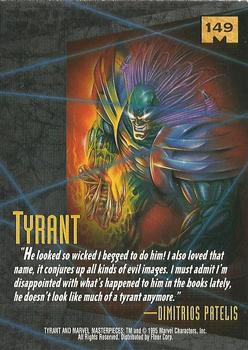 1995 Fleer Marvel Masterpieces #149 Tyrant Back