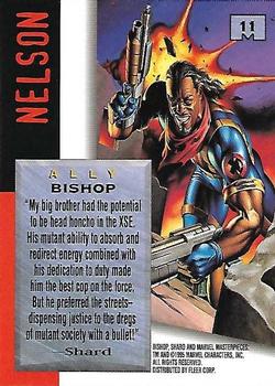 1995 Fleer Marvel Masterpieces - E-Motion Signature Series #11 Bishop Back