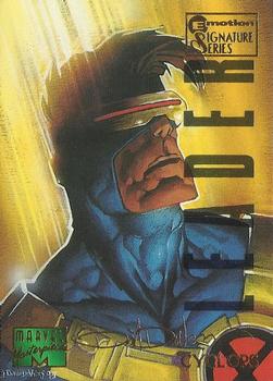 1995 Fleer Marvel Masterpieces - E-Motion Signature Series #22 Cyclops Front