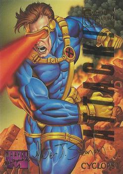 1995 Fleer Marvel Masterpieces - E-Motion Signature Series #24 Cyclops Front