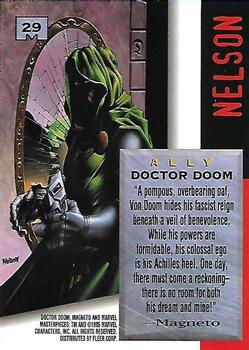 1995 Fleer Marvel Masterpieces - E-Motion Signature Series #29 Dr. Doom Back