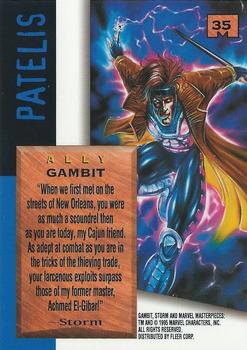 1995 Fleer Marvel Masterpieces - E-Motion Signature Series #35 Gambit Back