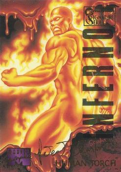 1995 Fleer Marvel Masterpieces - E-Motion Signature Series #45 Human Torch Front