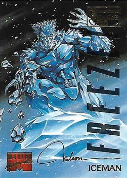 1995 Fleer Marvel Masterpieces - E-Motion Signature Series #47 Iceman Front
