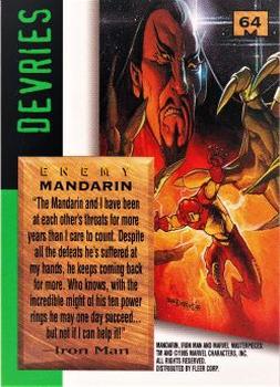 1995 Fleer Marvel Masterpieces - E-Motion Signature Series #64 Mandarin Back