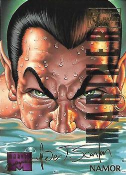 1995 Fleer Marvel Masterpieces - E-Motion Signature Series #72 Namor Front
