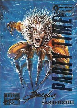 1995 Fleer Marvel Masterpieces - E-Motion Signature Series #87 Sabretooth Front
