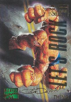 1995 Fleer Marvel Masterpieces - E-Motion Signature Series #100 Thing Front