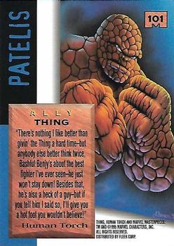 1995 Fleer Marvel Masterpieces - E-Motion Signature Series #101 Thing Back