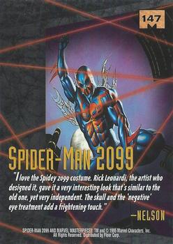 1995 Fleer Marvel Masterpieces - E-Motion Signature Series #147 Spider-Man 2099 Back