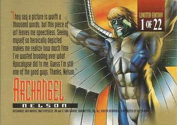 1995 Fleer Marvel Masterpieces - Canvas #1 Archangel Back