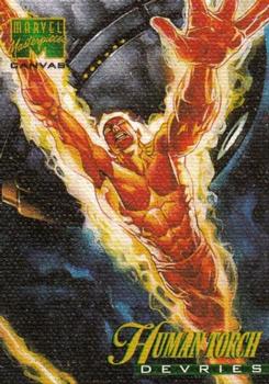 1995 Fleer Marvel Masterpieces - Canvas #9 Human Torch Front