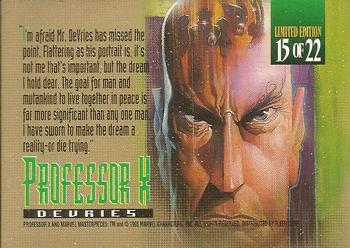 1995 Fleer Marvel Masterpieces - Canvas #15 Professor X Back