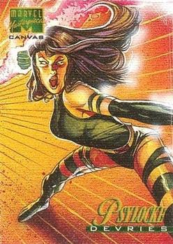 1995 Fleer Marvel Masterpieces - Canvas #16 Psylocke Front