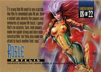 1995 Fleer Marvel Masterpieces - Canvas #18 Rogue Back