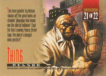1995 Fleer Marvel Masterpieces - Canvas #21 Thing Back
