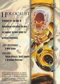 1996 Fleer/SkyBox Marvel Masterpieces #19 Holocaust Back