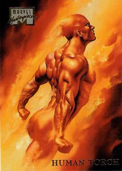 1996 Fleer/SkyBox Marvel Masterpieces #21 Human Torch Front
