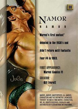 1996 Fleer/SkyBox Marvel Masterpieces #30 Namor Back