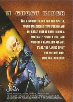 1996 Fleer/SkyBox Marvel Masterpieces #76 Ghost Rider Back