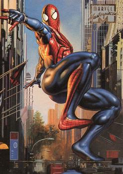 1996 Fleer/SkyBox Marvel Masterpieces #87 Spider-Man Front