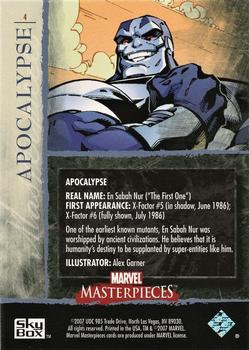 2007 SkyBox Marvel Masterpieces #4 Apocalypse Back