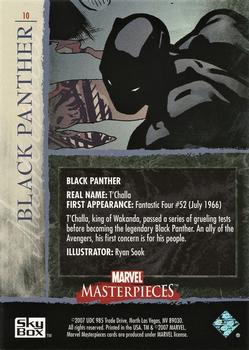 2007 SkyBox Marvel Masterpieces #10 Black Panther Back