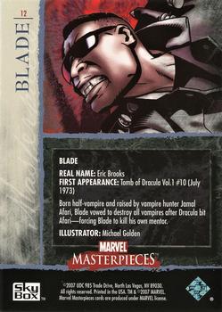 2007 SkyBox Marvel Masterpieces #12 Blade Back