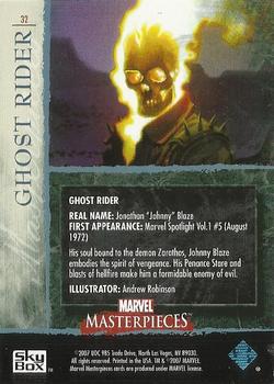 2007 SkyBox Marvel Masterpieces #32 Ghost Rider Back