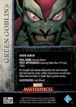 2007 SkyBox Marvel Masterpieces #34 Green Goblin Back