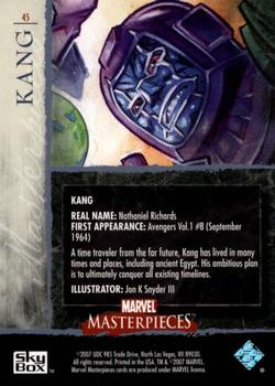 2007 SkyBox Marvel Masterpieces #45 Kang Back