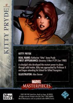 2007 SkyBox Marvel Masterpieces #47 Kitty Pryde Back