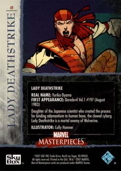2007 SkyBox Marvel Masterpieces #49 Lady Deathstrike Back