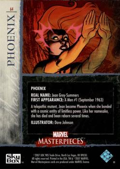 2007 SkyBox Marvel Masterpieces #64 Phoenix Back
