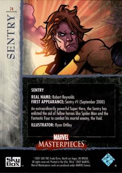 2007 SkyBox Marvel Masterpieces #74 Sentry Back