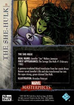 2007 SkyBox Marvel Masterpieces #75 The She-Hulk Back