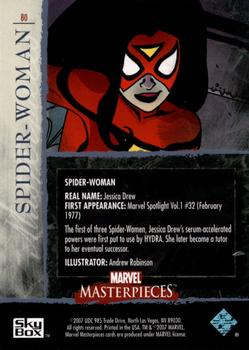 2007 SkyBox Marvel Masterpieces #80 Spider-Woman Back