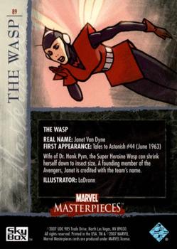 2007 SkyBox Marvel Masterpieces #89 The Wasp Back