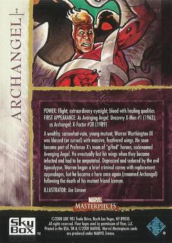 2008 Upper Deck Marvel Masterpieces Set 2 #2 Archangel Back