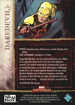 2008 Upper Deck Marvel Masterpieces Set 2 #14 Daredevil Back
