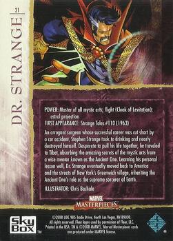 2008 Upper Deck Marvel Masterpieces Set 2 #21 Dr. Strange Back